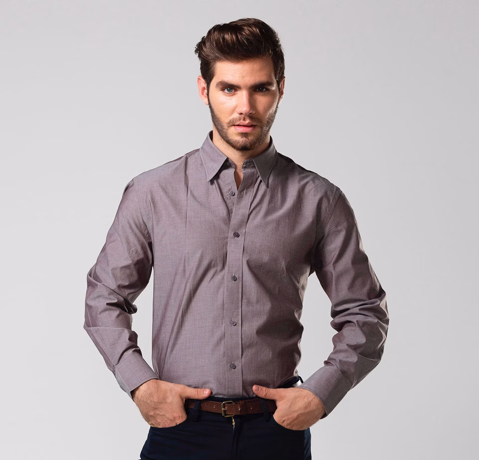 Camisa Algodón Café