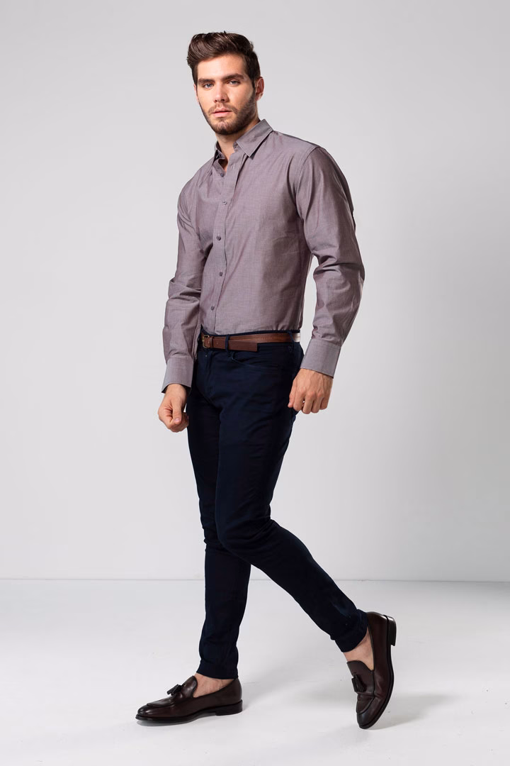Camisa Algodón Café - Image 4