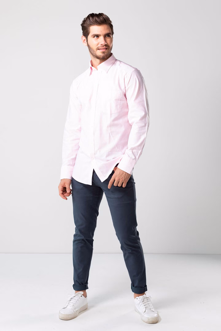 Camisa Oxford Bolsillo Rosada - Image 3