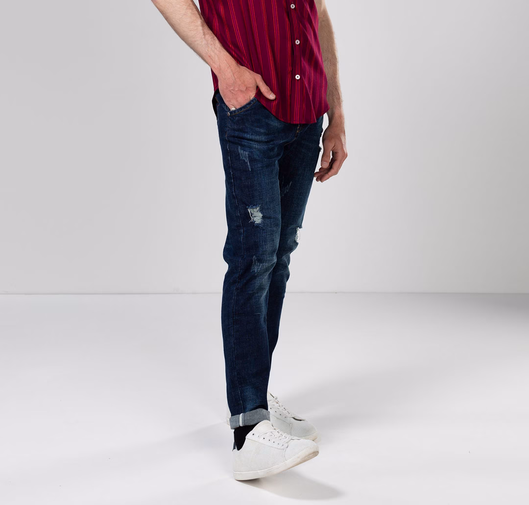 Jean Azul con Aberturas