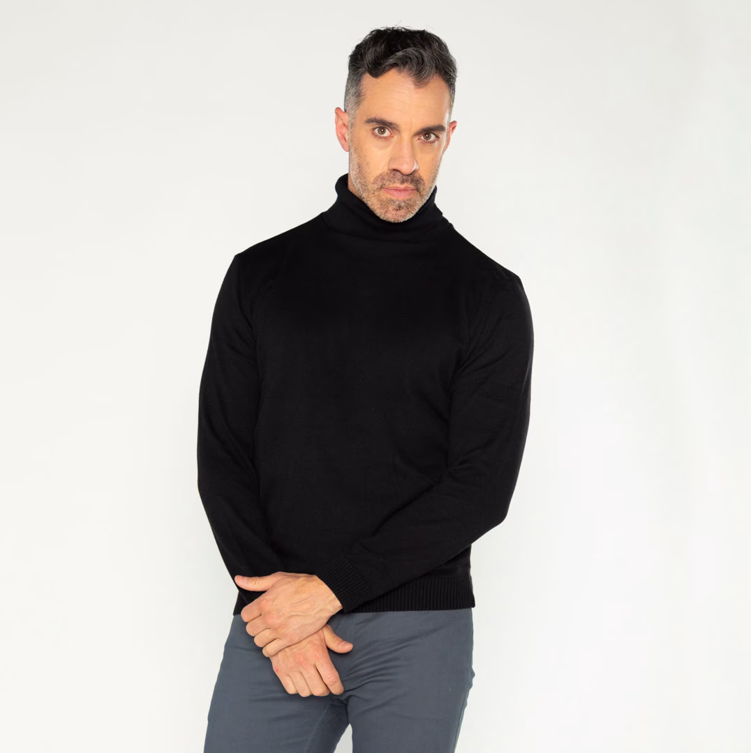 Sweater Cuello Tortuga Algodón